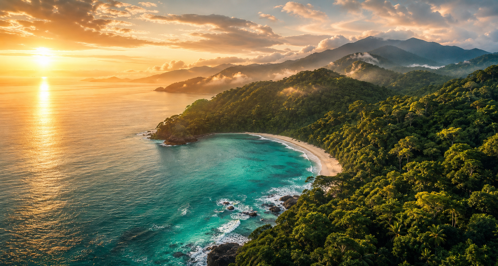 Rainforest and coast in Costa Rica